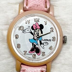 Vintage Disney Lorus By‎ Seiko Rare Pink Minnie Mouse Watch V821-0540